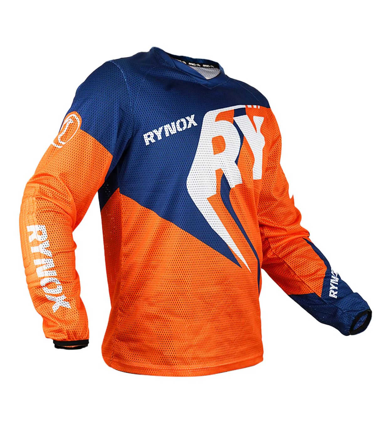 RYNOX SWITCHBACK NEO OFFROAD JERSEY HI-VIZ ORANGE BLUE
