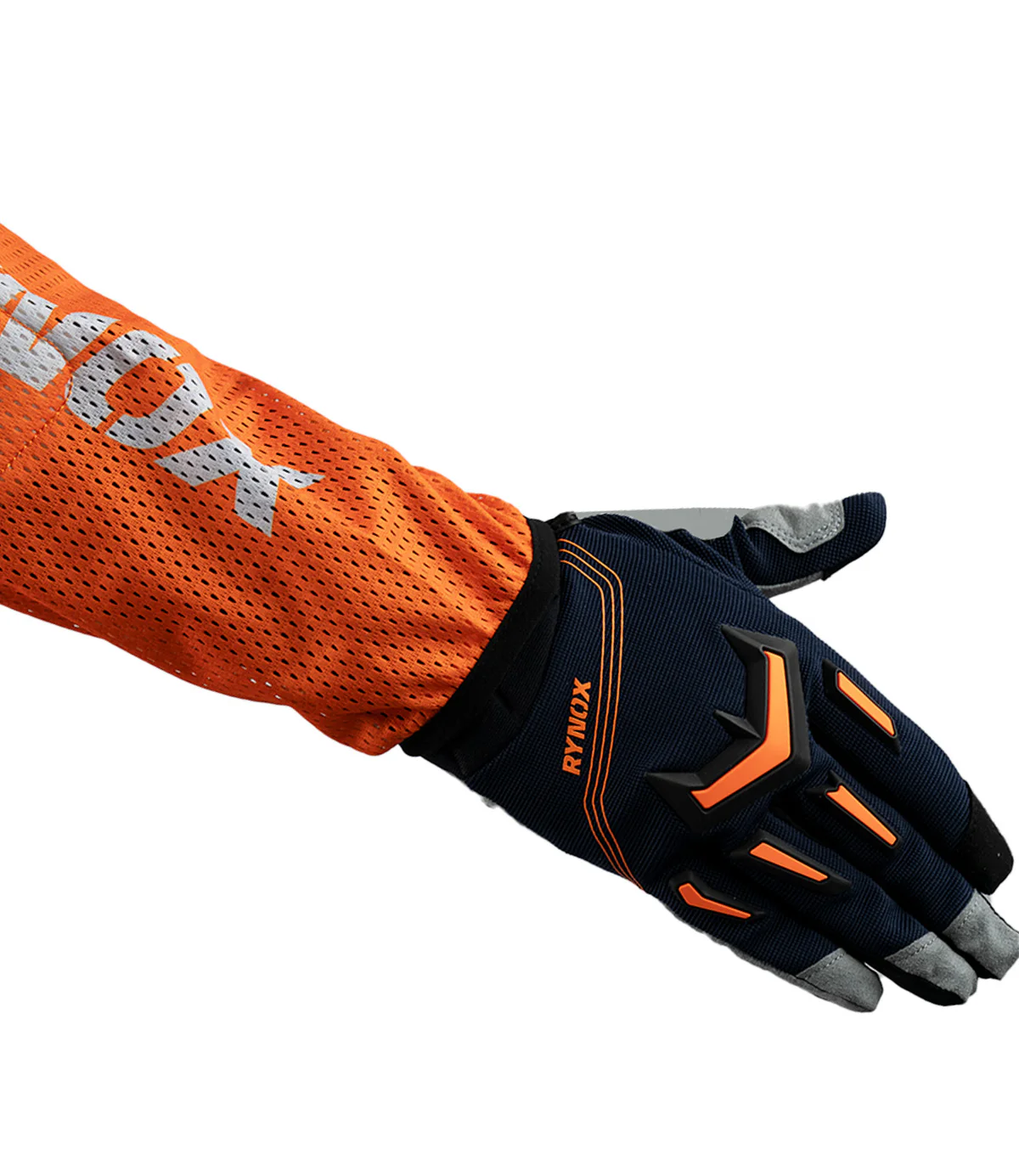 RYNOX SWITCHBACK NEO OFFROAD JERSEY HI-VIZ ORANGE BLUE - Image 4