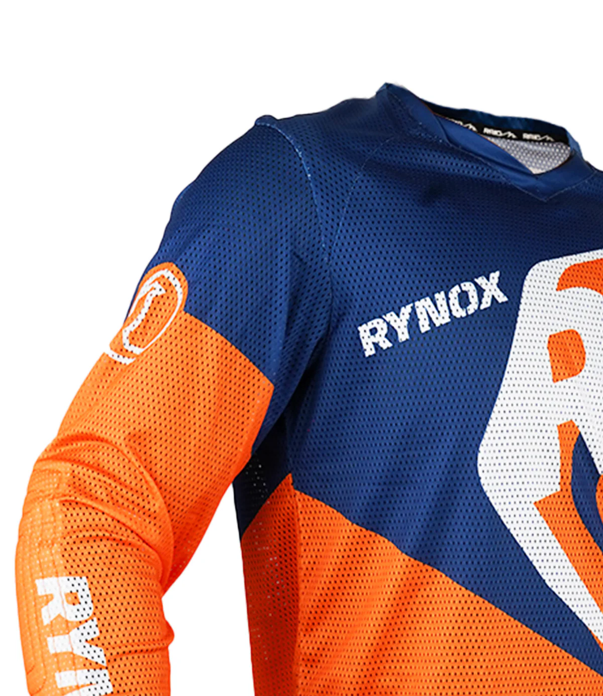 RYNOX SWITCHBACK NEO OFFROAD JERSEY HI-VIZ ORANGE BLUE - Image 6