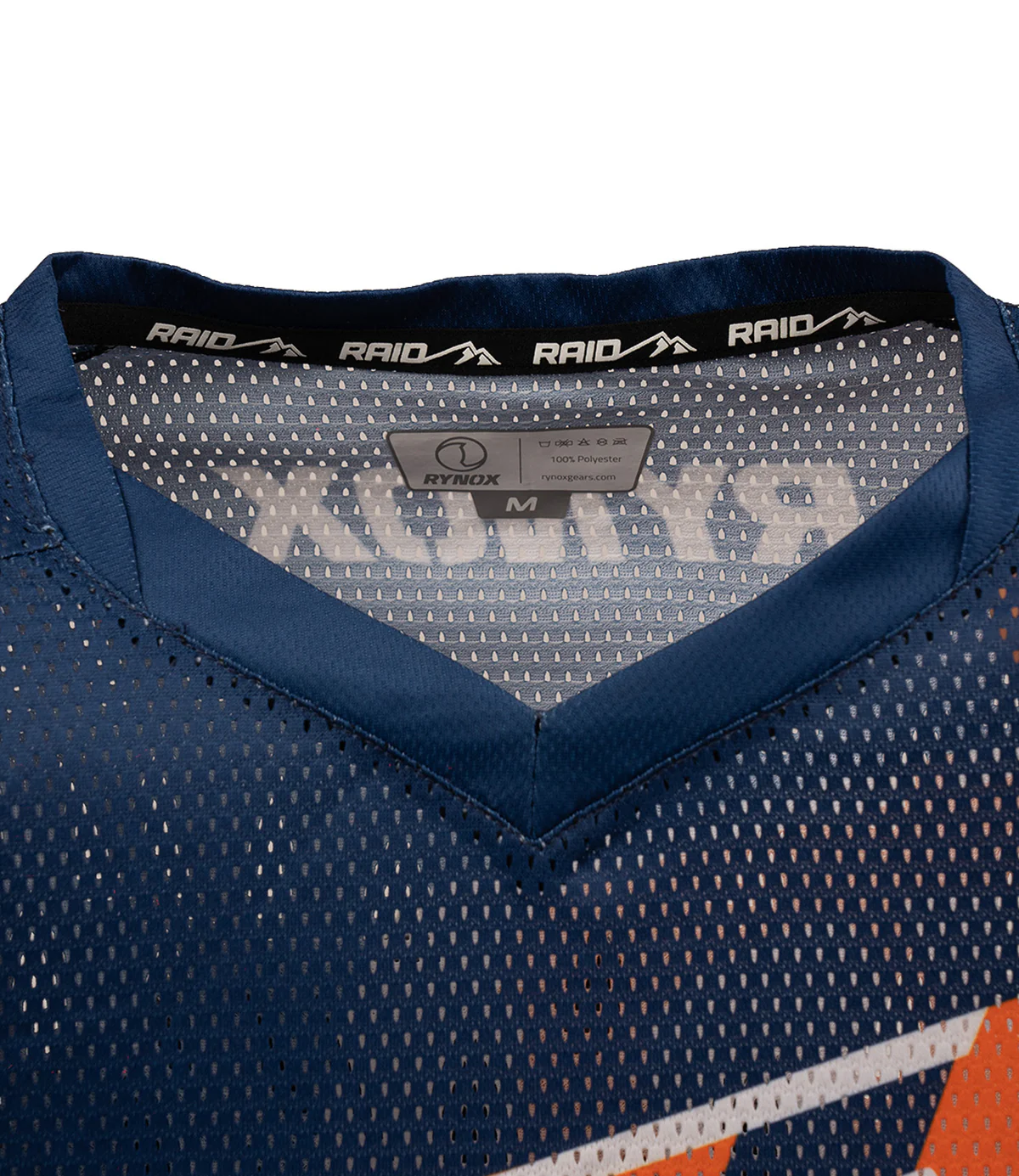 RYNOX SWITCHBACK NEO OFFROAD JERSEY HI-VIZ ORANGE BLUE - Image 8