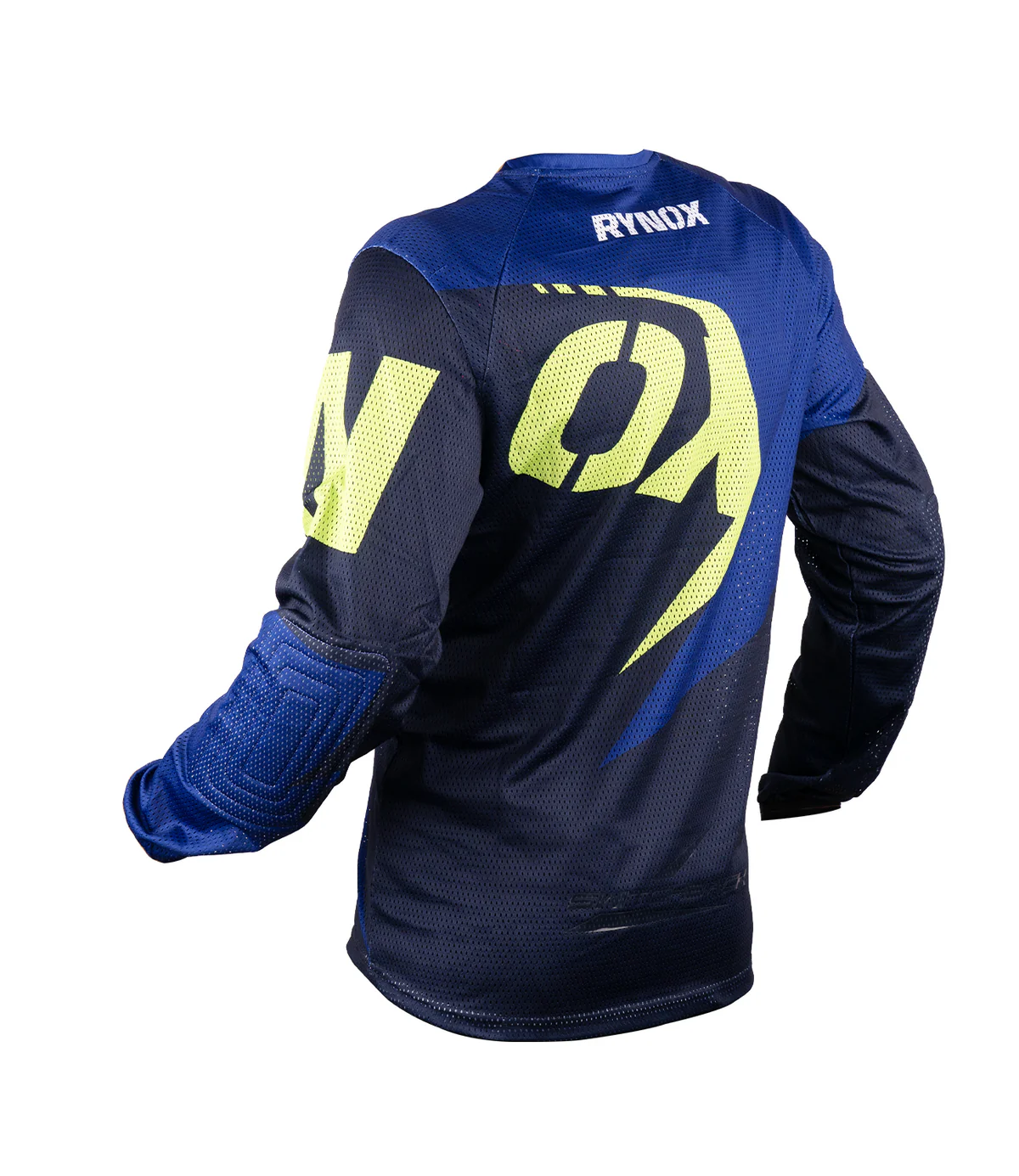 RYNOX SWITCHBACK NEO OFFROAD JERSEY BLUE HI-VIZ GREEN - Image 2