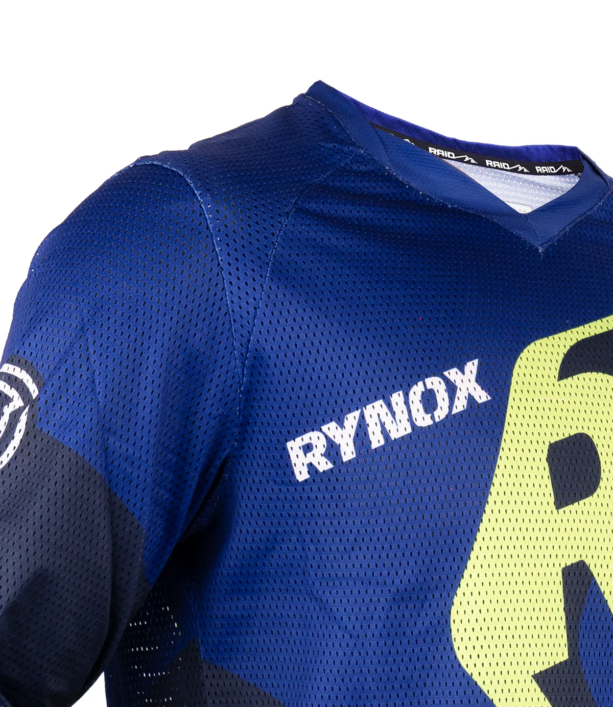 RYNOX SWITCHBACK NEO OFFROAD JERSEY BLUE HI-VIZ GREEN - Image 6