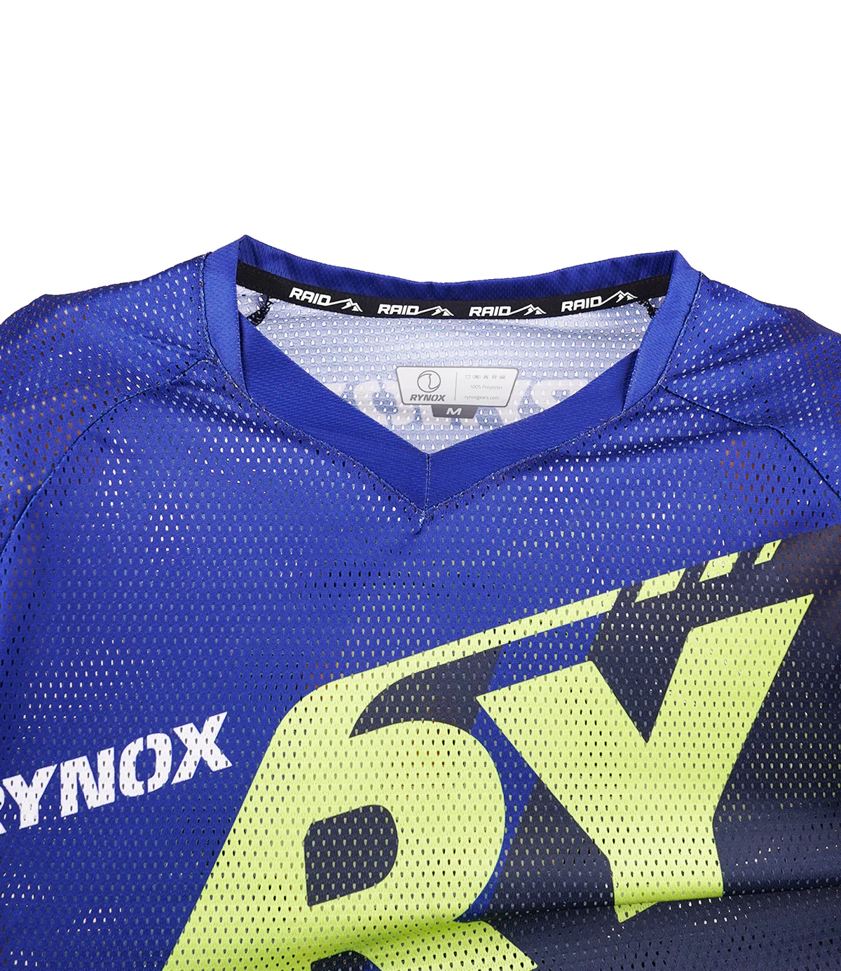 RYNOX SWITCHBACK NEO OFFROAD JERSEY BLUE HI-VIZ GREEN - Image 9