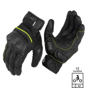 RYNOX TORNADO PRO 3 GLOVES BLACK HI-VIZ GREEN