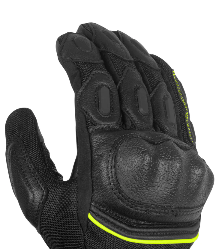 RYNOX TORNADO PRO 3 GLOVES BLACK HI-VIZ GREEN - Image 5