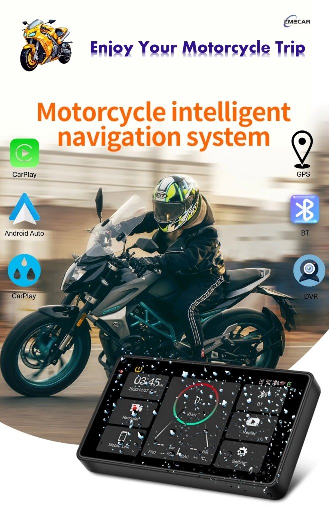 S2 Elite 5.5 inch Motorcycle Navigation Android Auto Carplay with GPS Camera and TPMS – Universal - Image 11