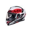 SMK TWISTER LOGO GL-132 WHITE RED FULLFACE HELMET