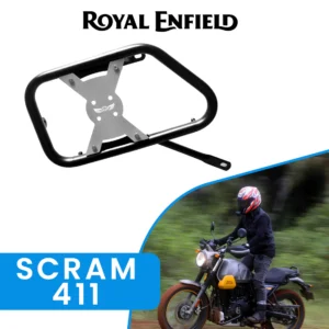 Grand Pitstop SADDLE STAY (PAIR) - Black/Silver for Royal Enfield - SCRAM 411