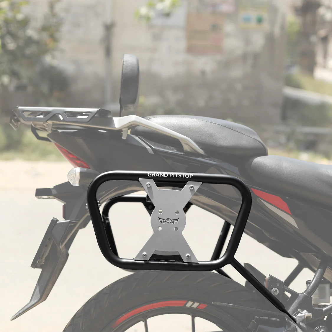 Grand Pitstop SADDLE STAY (PAIR) - Black/Silver for SUZUKI - V-Strom - Image 4