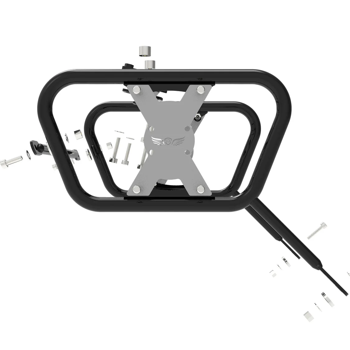 Grand Pitstop SADDLE STAY (PAIR) - Black/Silver for SUZUKI - V-Strom - Image 6