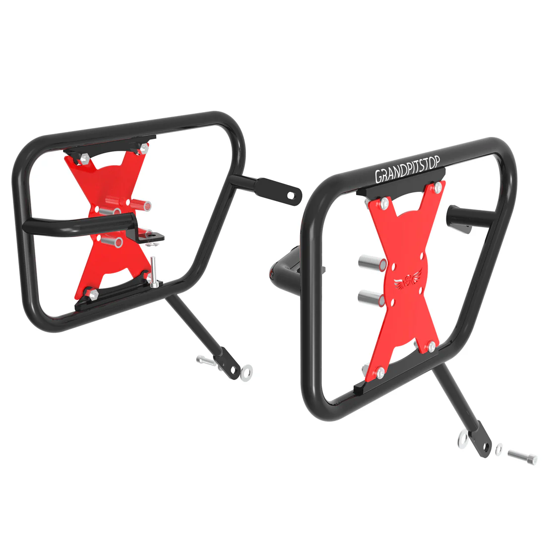 Grand Pitstop SADDLE STAY (PAIR) - Black/Red for Royal Enfield - CONTINENTAL GT - Image 3