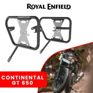 Grand Pitstop SADDLE STAY (PAIR) - Black/Silver for Royal Enfield - CONTINENTAL GT