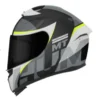 MT Hummer Oasis Gloss Black Fluro Yellow Grey B3 Helmet