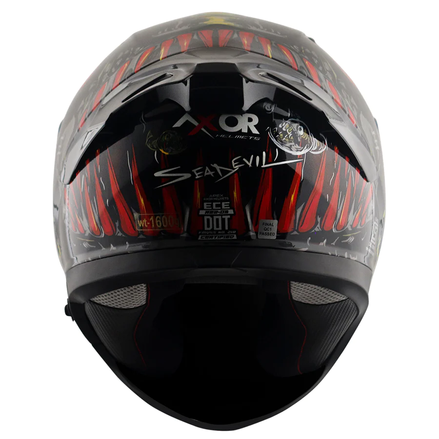 AXOR APEX SEADEVIL BLACK RED FULL FACE HELMET FOR MAN AND WOMAN - Image 6