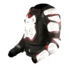 Axor Shield black and red motorcycle body armor jacket with bionic back, chest, and elbow protectors