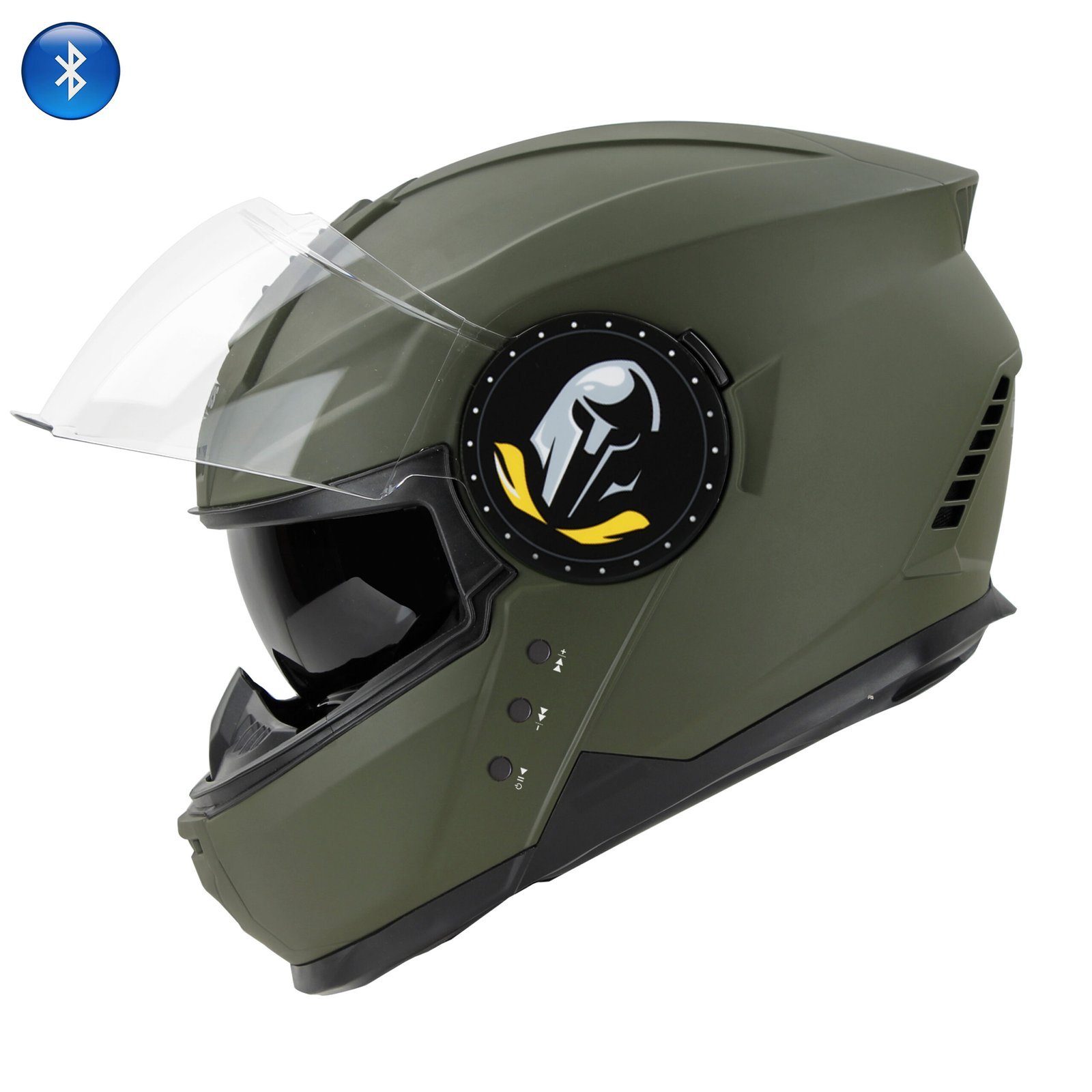 Steelbird Bluetooth Full Face (Dashing Battle Green) - Image 2