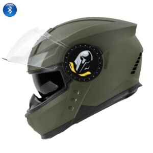 Steelbird Bluetooth Full Face (Dashing Battle Green)
