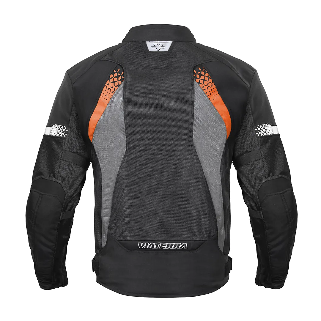 Viaterra MADE TO ORDER - SPENCER – STREET MESH MOTORCYCLE RIDING JACKET- Orange - Image 16