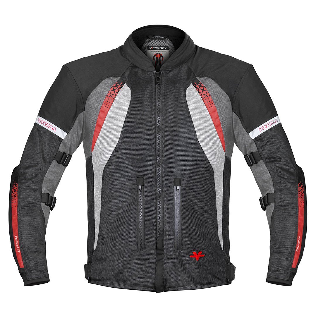 Viaterra MADE TO ORDER - SPENCER – STREET MESH MOTORCYCLE RIDING JACKET- Red