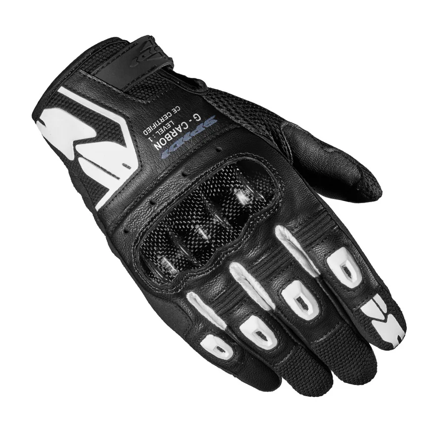Spidi G Carbon Gloves - BLACK WHITE