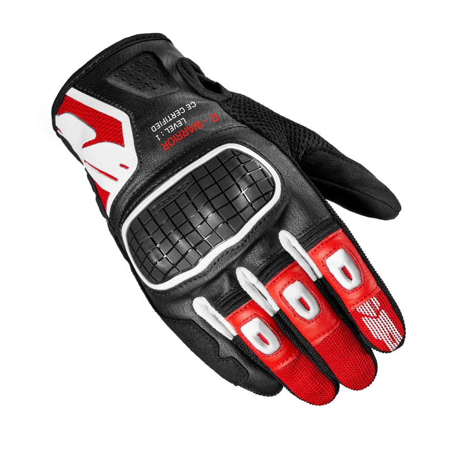 Spidi G-Warrior Gloves - BLACK RED