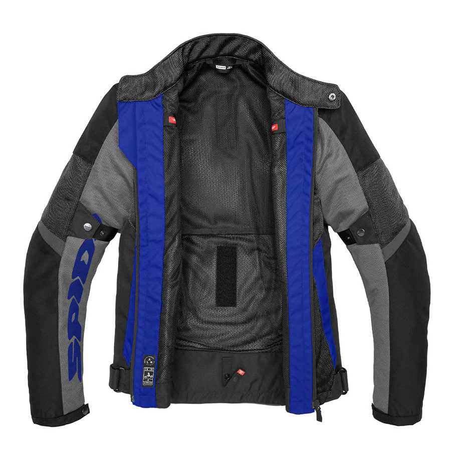 Spidi Tek Net Jacket - Black/Blue - Image 2