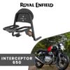 Grand Pitstop TOPRACK WITH BACKREST WITH PARCEL SHELF - Black for Royal Enfield - INTERCEPTOR