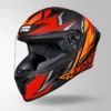 STUDDS THUNDER D1 LIGHTVOLT DECOR MATT BLACK / RED & ORANGE