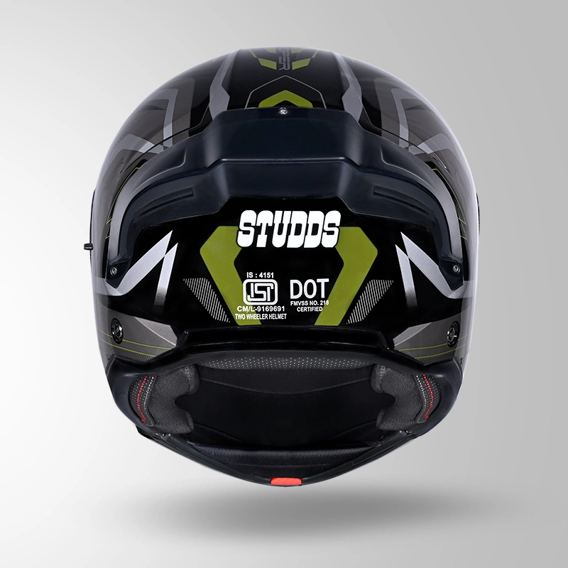 STUDDS TROOPER D3 VENTURA DECOR BLACK & GREEN - Image 3