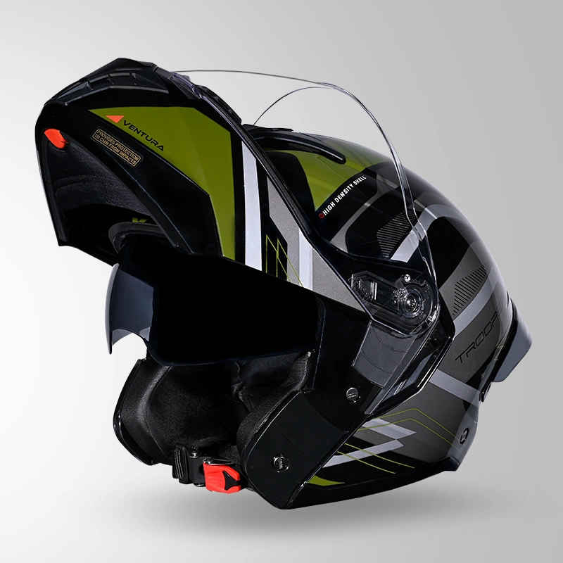 STUDDS TROOPER D3 VENTURA DECOR BLACK & GREEN - Image 2