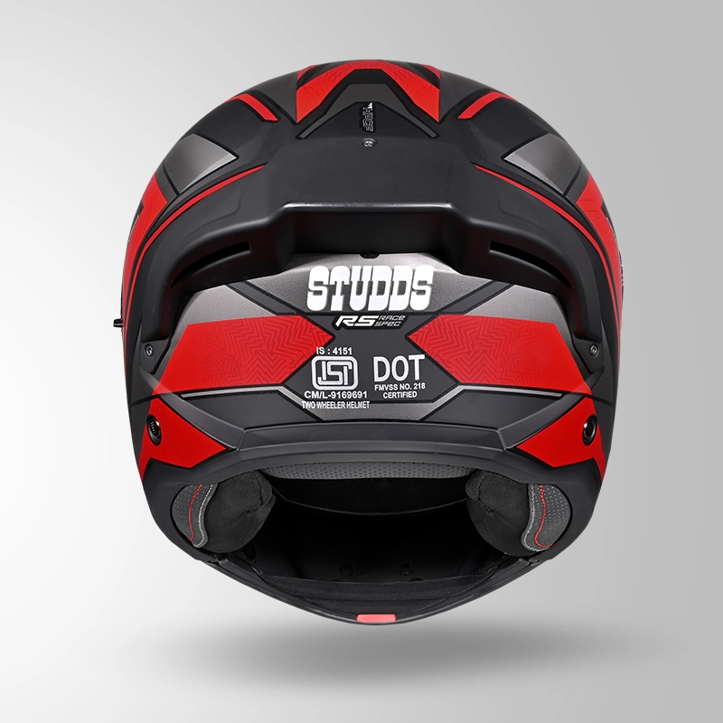 STUDDS TROOPER D4 RACE DECOR MATT BLACK & RED - Image 6