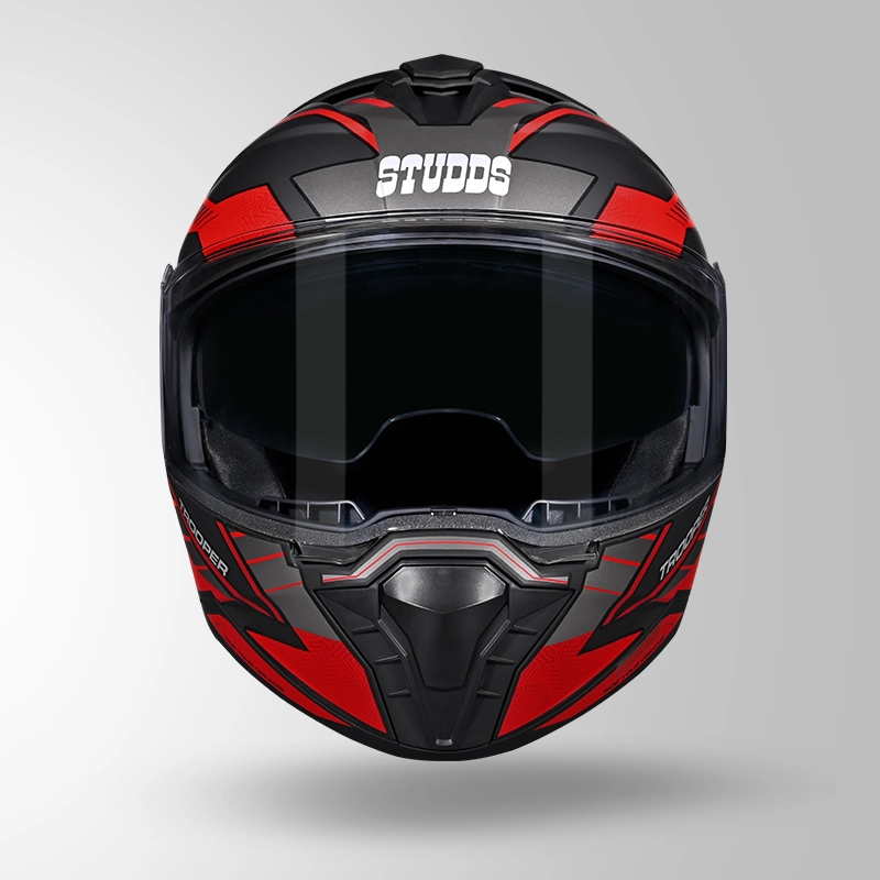 STUDDS TROOPER D4 RACE DECOR MATT BLACK & RED - Image 5