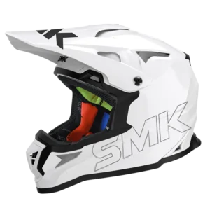 SMK ALLTERRA SOLID GL120 GLOSSY-WHITE OFFROAD HELMET