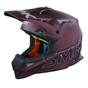 SMK ALLTERRA SOLID MA300 MATT-WINE-RED OFFROAD HELMET