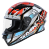 SMK STELLAR UNO SPORT GL263  WITH EXTENDED VISOR GRAPHICS FULL FACE HELMET