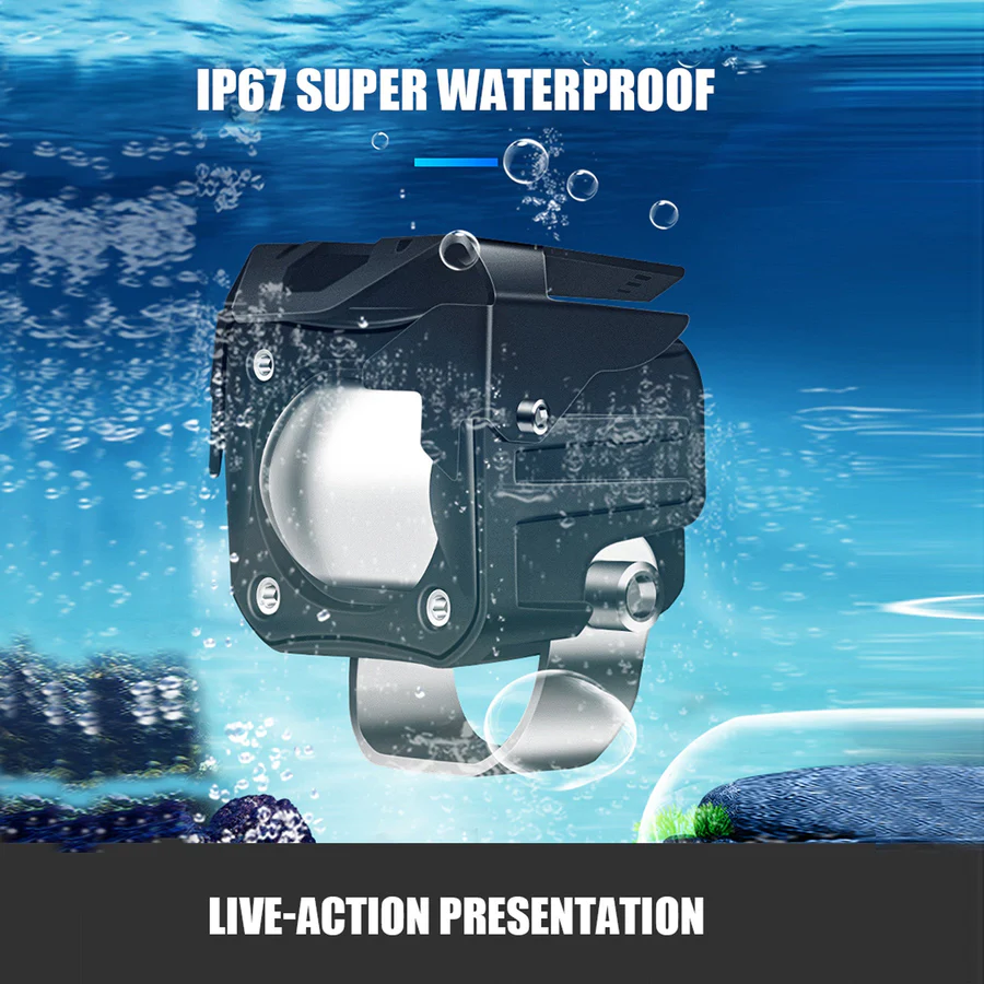 Headlight LED Work Light Fog Lamp Dual Color Motorcycle Lights Spot Light High beam/Low beam(12-80V DC - 60W) - Image 5