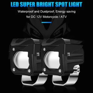 Headlight LED Work Light Fog Lamp Dual Color Motorcycle Lights Spot Light High beam/Low beam(12-80V DC - 60W)