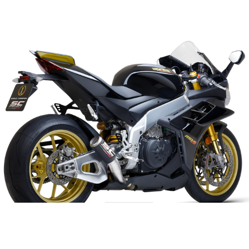 SC PROJECT EXHAUST FOR APRILIA RSV4 (2021 – 2023) – FACTORY CR-T Carbon Fiber Muffler, low position - Image 2