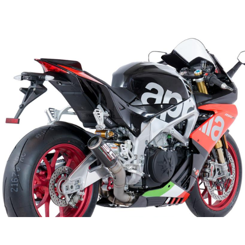 SC PROJECT EXHAUST FOR APRILIA RSV4 (2018 – 2020) – RF – RR CR-T Carbon fiber, with mesh on exit pipe Muffler, high position, with titanium end cap - Image 2