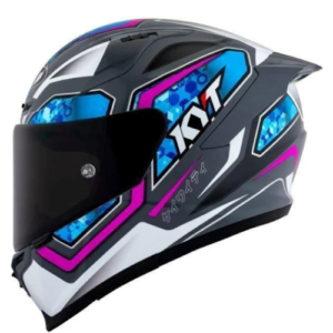 KYT Striker 2V #01 Gloss Grey Blue Helmet