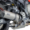 SC PROJECT EXHAUST FOR BMW S 1000 XR (2017 – 2019) Oval Titanium Muffler, low position, with Carbon fiber end cap