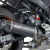 SC PROJECT EXHAUST FOR BMW S 1000 XR (2017 – 2019) Oval Carbon Fiber Muffler, low position, with Carbon fiber end cap