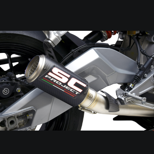 SC PROJECT EXHAUST FOR APRILIA RS 660 (2020 – 2023) Full exhaust system 2-1, Stainless steel, with CR-T Carbon Fiber Muffler - Image 2