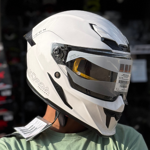 Korda Icon Solid Gloss White Helmet - Image 9