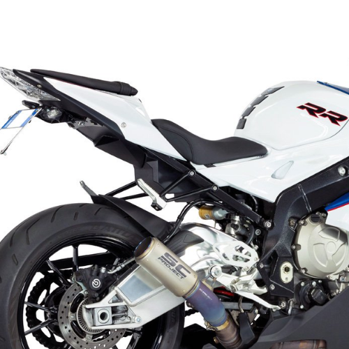 SC PROJECT EXHAUST FOR BMW S 1000 RR (2015 – 2016) CR-T Titanium with Titanium mesh Muffler with full titanium link pipe - Image 2