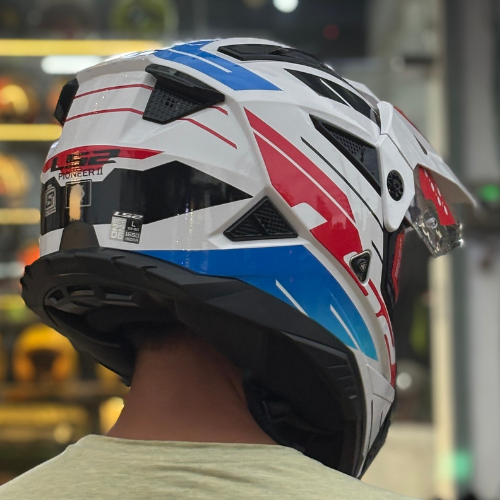 LS2 MX436 PIONEER II NAMIB WHITE BLUE RED-06 - Image 7