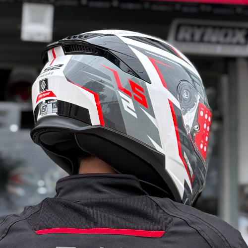 LS2 FF320 STREAM II METEOR WHITE RED - Image 6