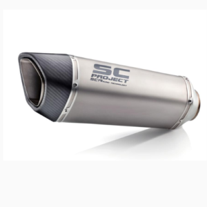 SC PROJECT EXHAUST FOR  BMW S 1000 RR (2019 – 2020) – EURO 4 SC1-R Titanium Muffler, with carbon fiber end cap