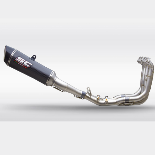 SC PROJECT EXHAUST FOR BMW S 1000 RR (2020 – 2022) – EURO 5 Full Exhaust System 4-1, Titanium, with Carbon SC1-R Muffler - Image 5