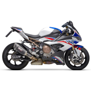 SC PROJECT EXHAUST FOR  BMW S 1000 RR (2020 – 2022) – EURO 5 SC1-R Carbon Fiber Muffler, with carbon fiber end cap